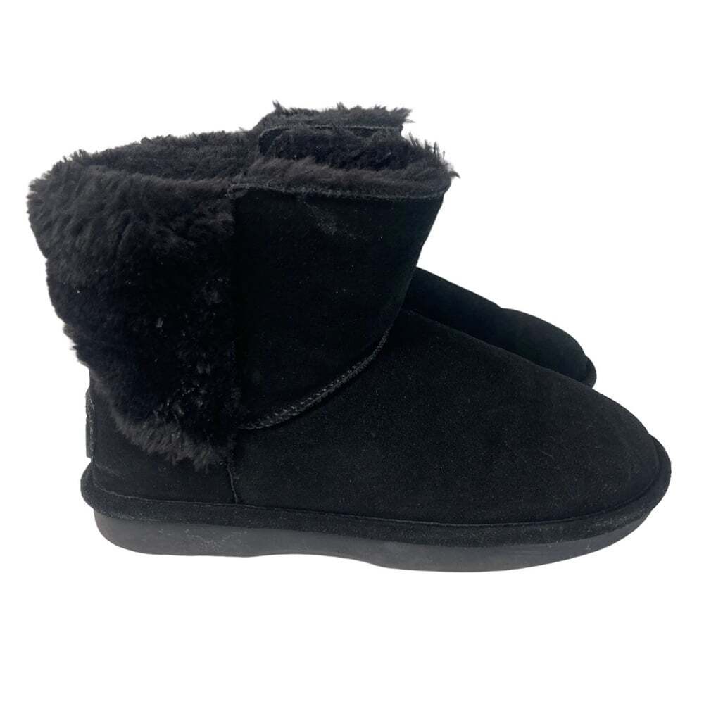 SoftMoc Winter Boots Women’s 9 Black Faux Fur Lined Short Cuff Flat Sole Cozy